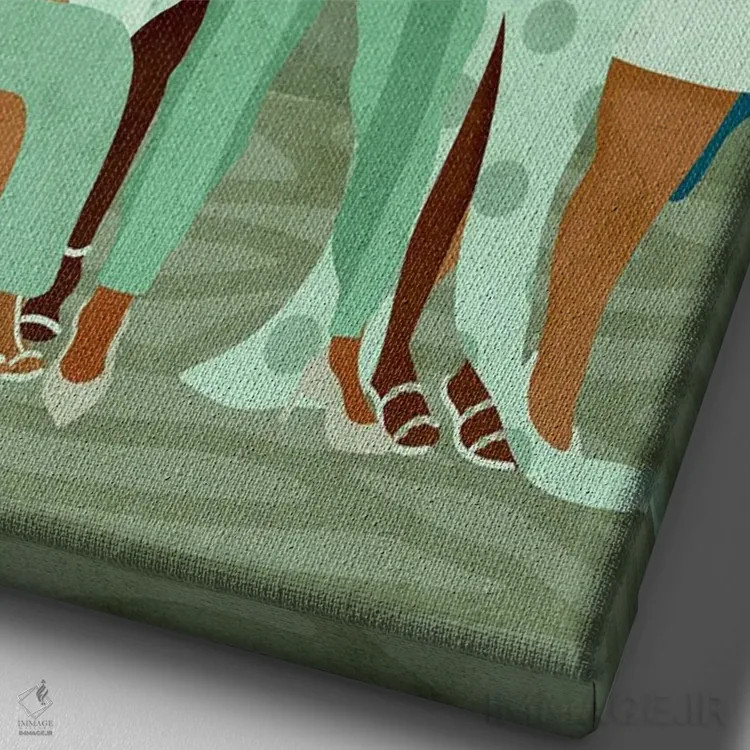 تابلو دکوراتیو خط مقدم اثر رینا نوریگا - نمای نزدیک بافت بوم