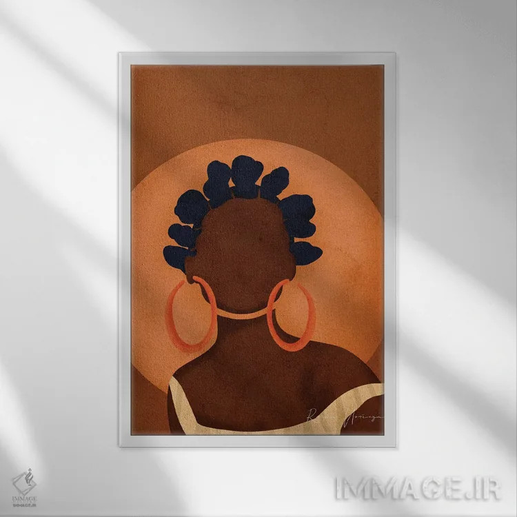 تابلو مینیمال منباورا اثر رینا نوریگا - نمای قابدار سفید