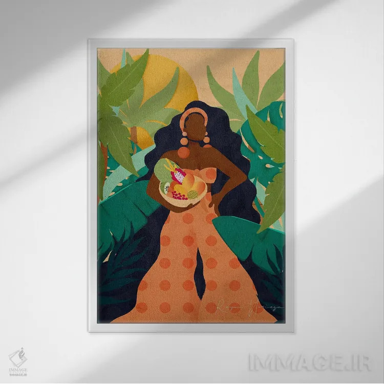 تابلو دکوراتیو میوه های جنوب فلوریدا ۲ اثر رینا نوریگا - نمای قابدار سفید