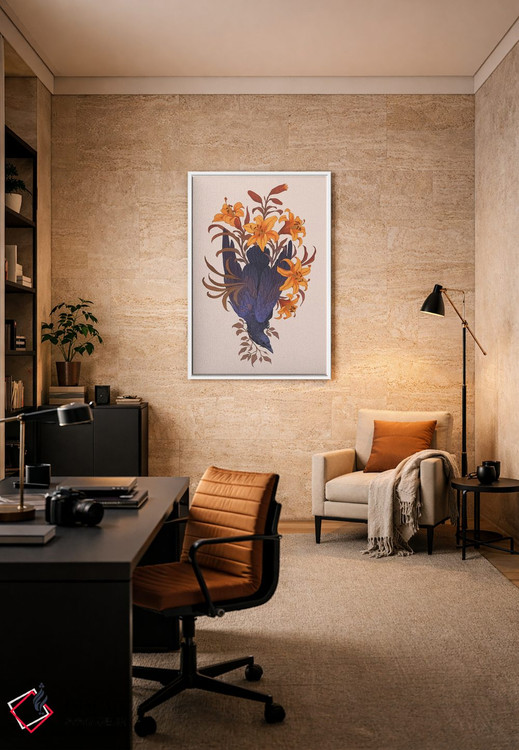 تابلو دکوراتیو در میان زنبق ها اثر نورا پوتوورا - D6W