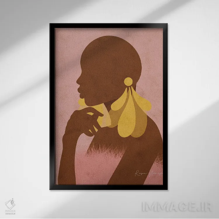 تابلو دکوراتیو زندگی نرم و آرام اثر رینا نوریگا - نمای قابدار مشکی