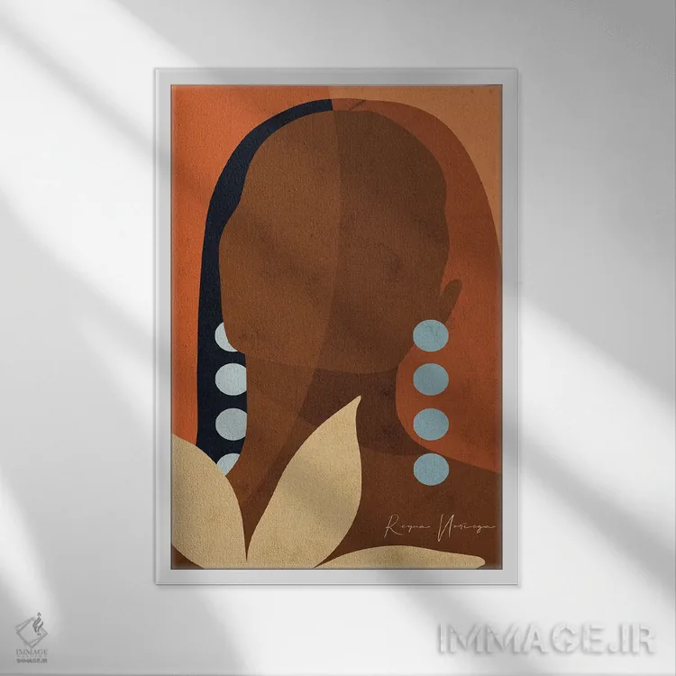 تابلو دکوراتیو سر برآوردن اثر رینا نوریگا - نمای قابدار سفید