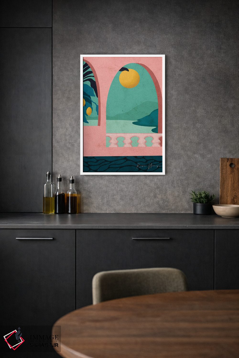 تابلو مینیمال پوزیتانو اثر رینا نوریگا - D1W