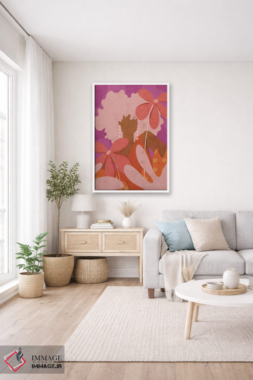 تابلو دکوراتیو دختر گل به دست اثر رینا نوریگا - D3W