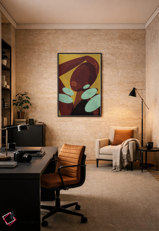 تابلو مدرن سر بالا گرفتن اثر رینا نوریگا - D6B