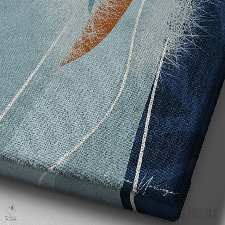 تابلو دکوراتیو ژانویه اثر رینا نوریگا - نمای نزدیک بافت بوم