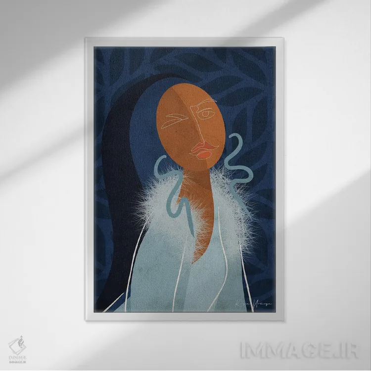 تابلو دکوراتیو ژانویه اثر رینا نوریگا - نمای قابدار سفید