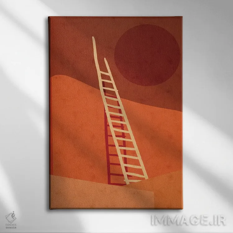 تابلو مینیمال صحرا اثر رینا نوریگا - نمای روبهرو روی دیوار