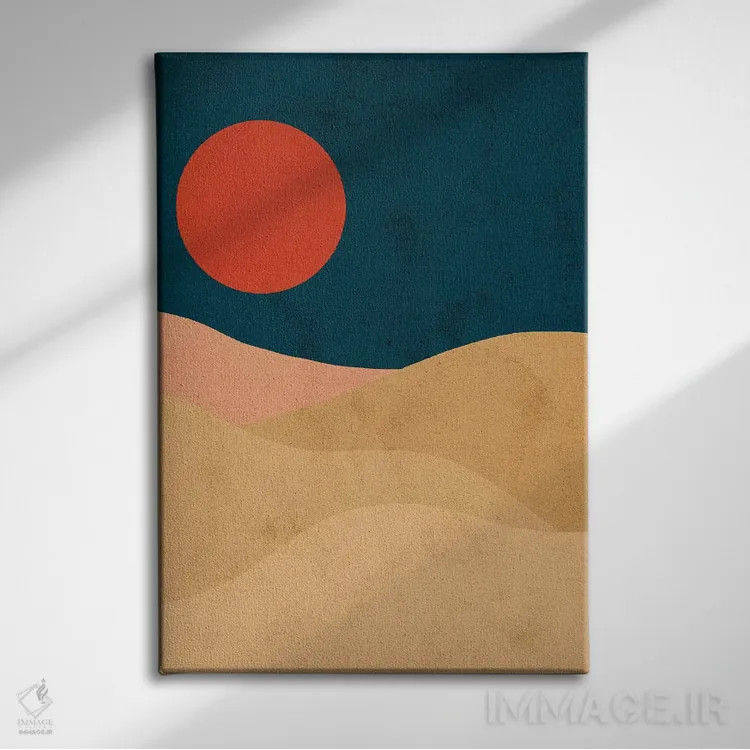 تابلو مینیمال ماه خونین اثر رینا نوریگا - نمای روبهرو روی دیوار