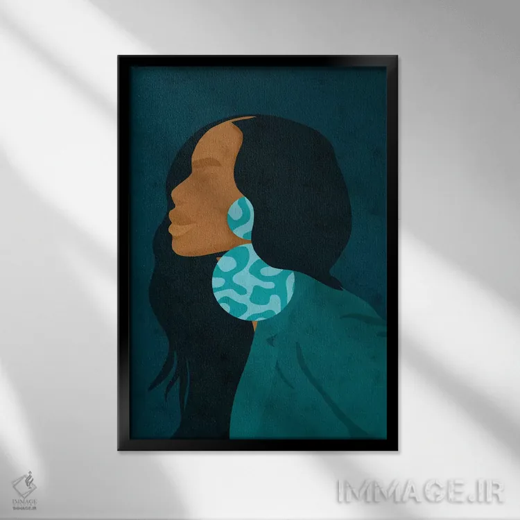 تابلو مینیمال شریل اثر رینا نوریگا - نمای قابدار مشکی