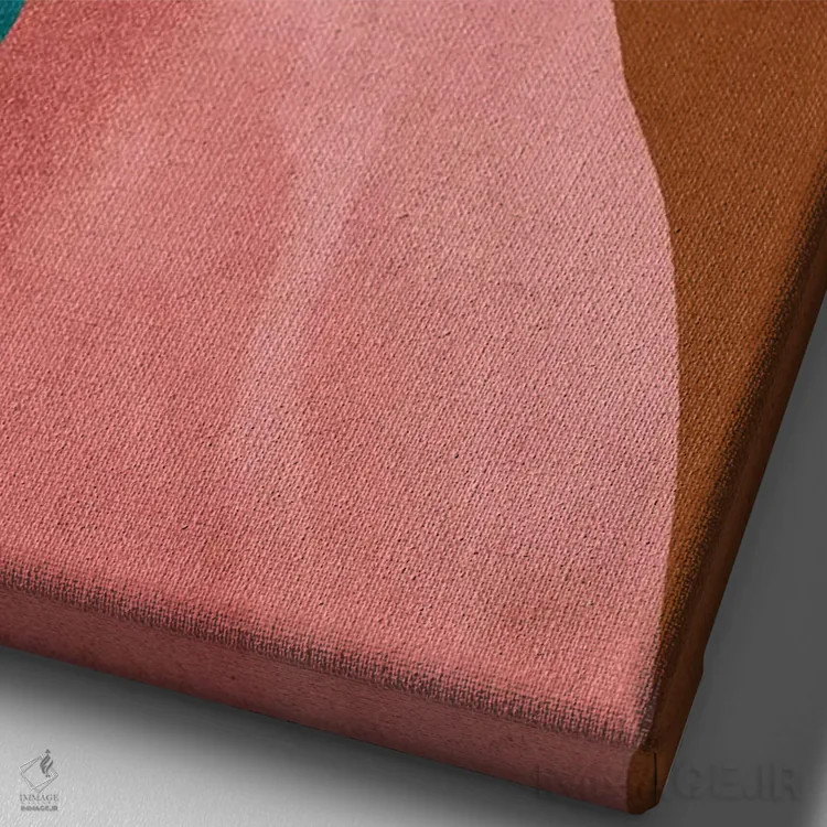 تابلو مینیمال کل اثر رینا نوریگا - نمای نزدیک بافت بوم