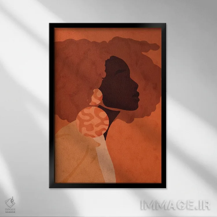 تابلو مینیمال تولا اثر رینا نوریگا - نمای قابدار مشکی