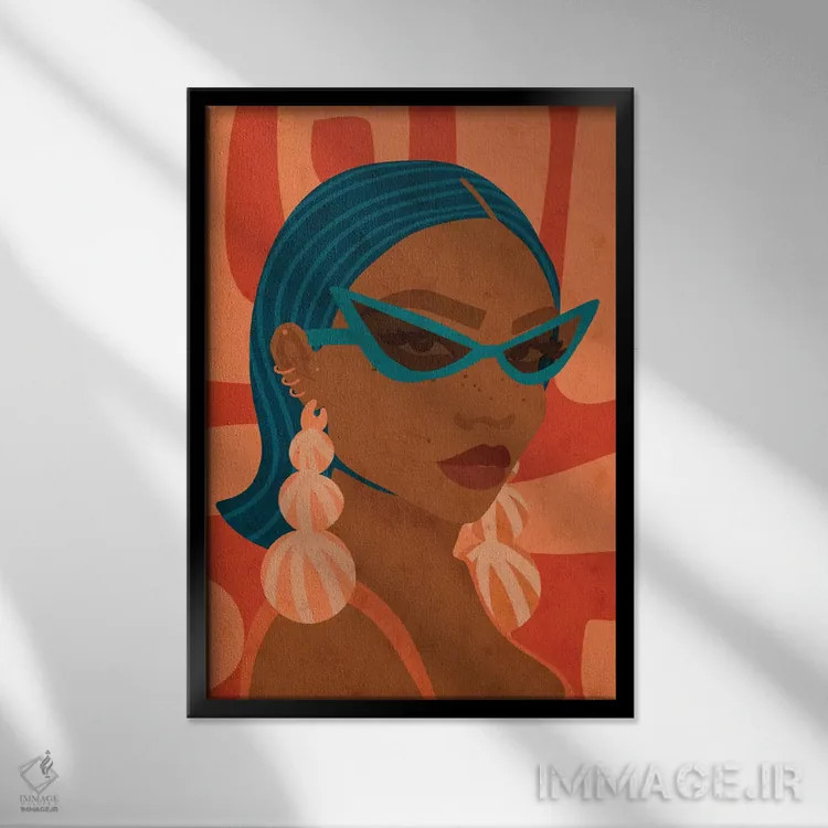 تابلو دکوراتیو سایه دار اثر رینا نوریگا - نمای قابدار مشکی