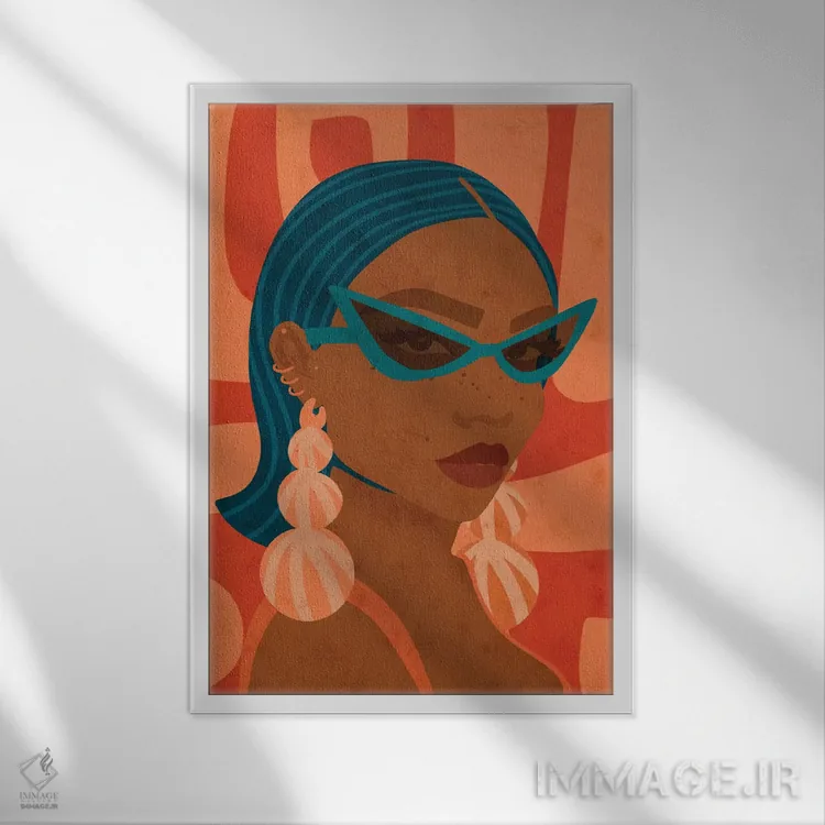 تابلو دکوراتیو سایه دار اثر رینا نوریگا - نمای قابدار سفید