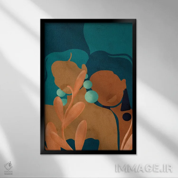 تابلو مینیمال آرامش اثر رینا نوریگا - نمای قابدار مشکی