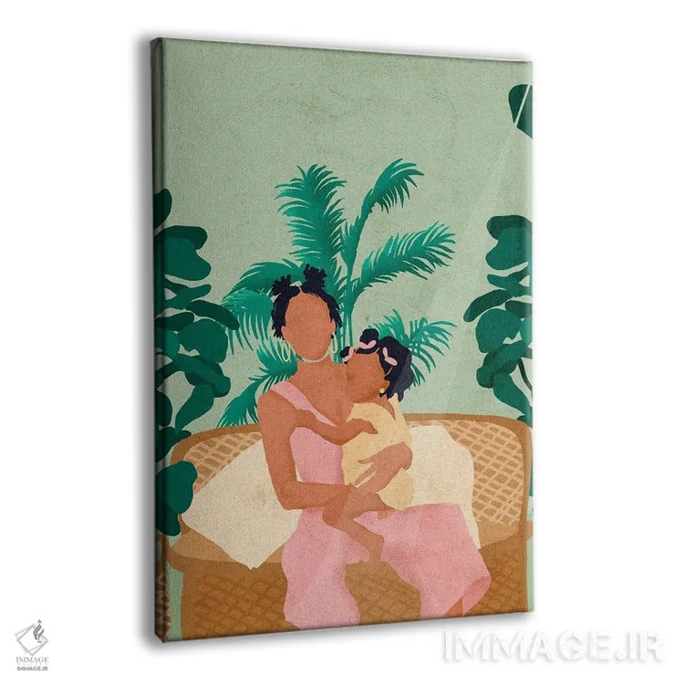 تابلو دکوراتیو جودی و نوزاد اثر رینا نوریگا - نمای پرسپکتیو محصول