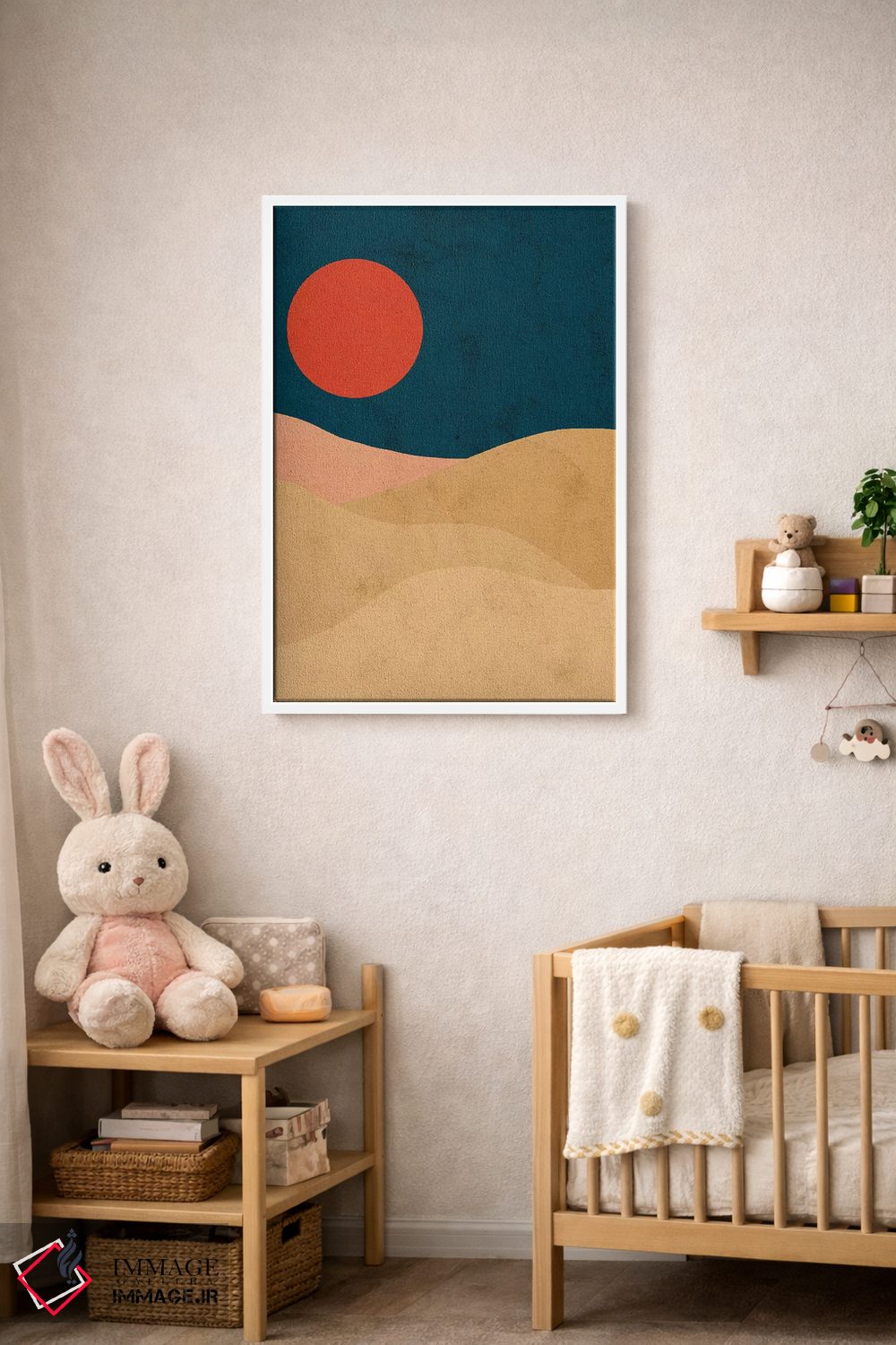 تابلو مینیمال ماه خونین اثر رینا نوریگا - D3W