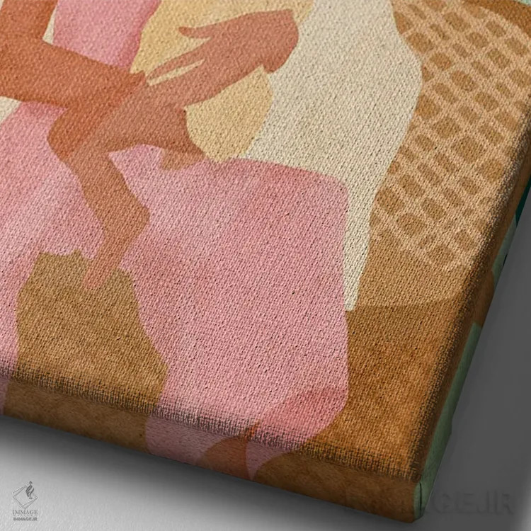 تابلو دکوراتیو جودی و نوزاد اثر رینا نوریگا - نمای نزدیک بافت بوم