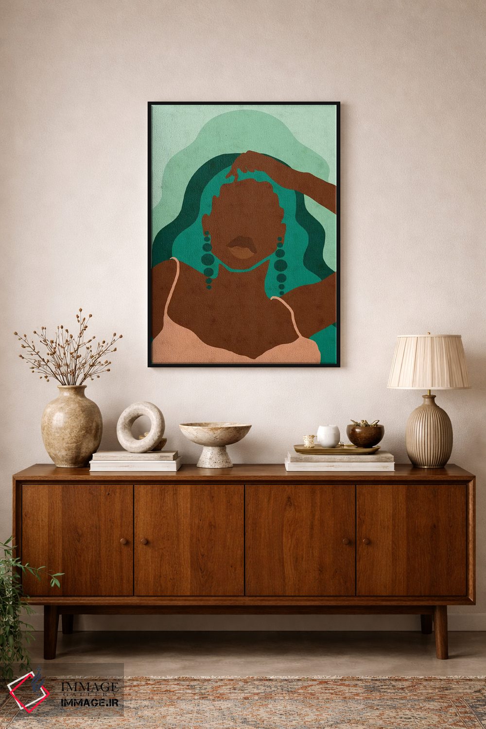 تابلو مینیمال زمرد اثر رینا نوریگا - D2B