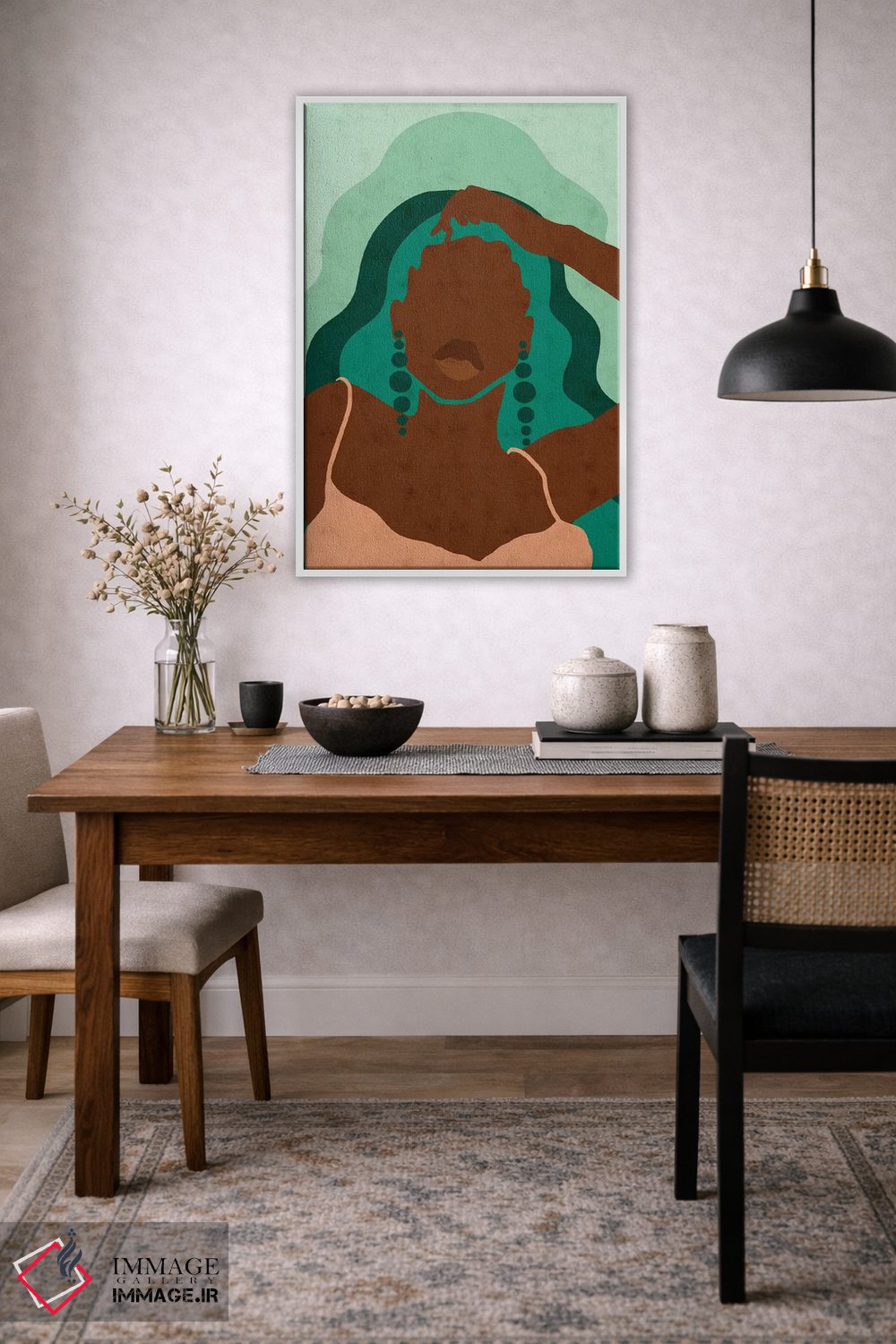 تابلو مینیمال زمرد اثر رینا نوریگا - D3W