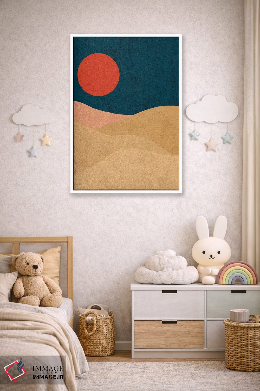 تابلو مینیمال ماه خونین اثر رینا نوریگا - D4W