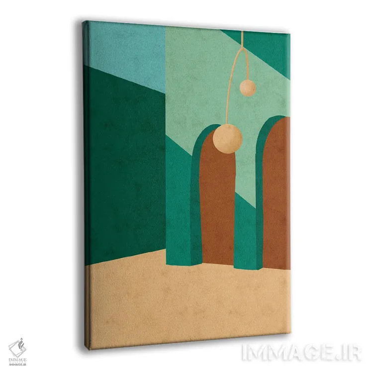 تابلو مینیمال خیابان زمرد اثر رینا نوریگا - نمای پرسپکتیو محصول