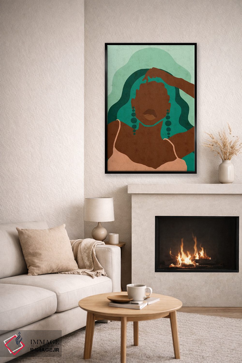 تابلو مینیمال زمرد اثر رینا نوریگا - D6B