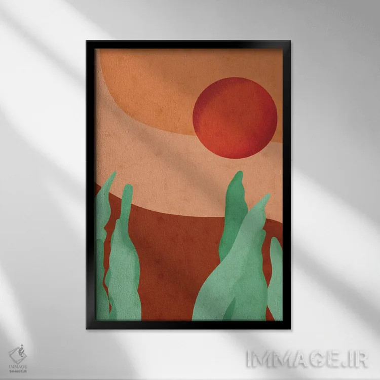 تابلو مینیمال مار وحشی اثر رینا نوریگا - نمای قابدار مشکی