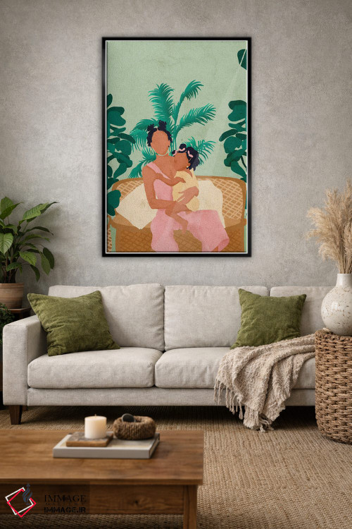 تابلو دکوراتیو جودی و نوزاد اثر رینا نوریگا - D2B