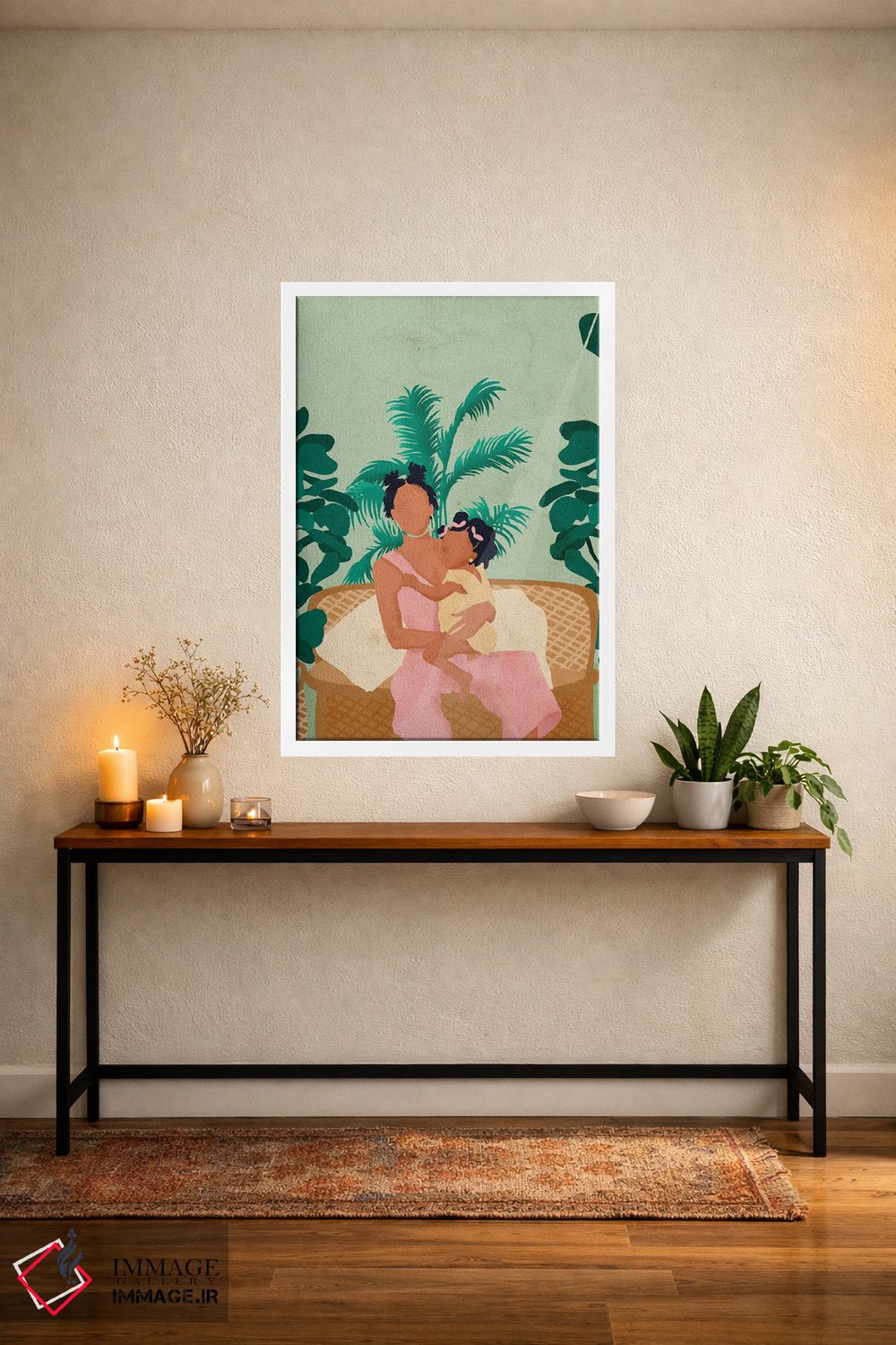 تابلو دکوراتیو جودی و نوزاد اثر رینا نوریگا - D4W