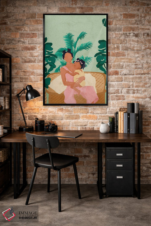 تابلو دکوراتیو جودی و نوزاد اثر رینا نوریگا - D5B