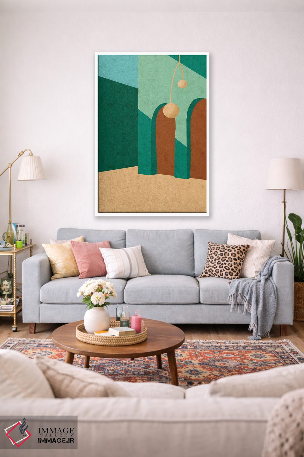 تابلو مینیمال خیابان زمرد اثر رینا نوریگا - D1W