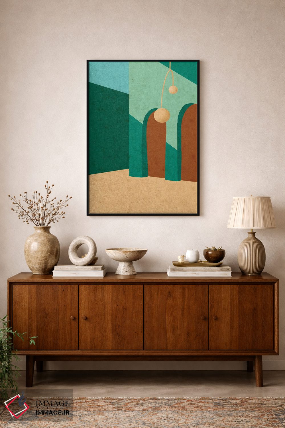 تابلو مینیمال خیابان زمرد اثر رینا نوریگا - D2B