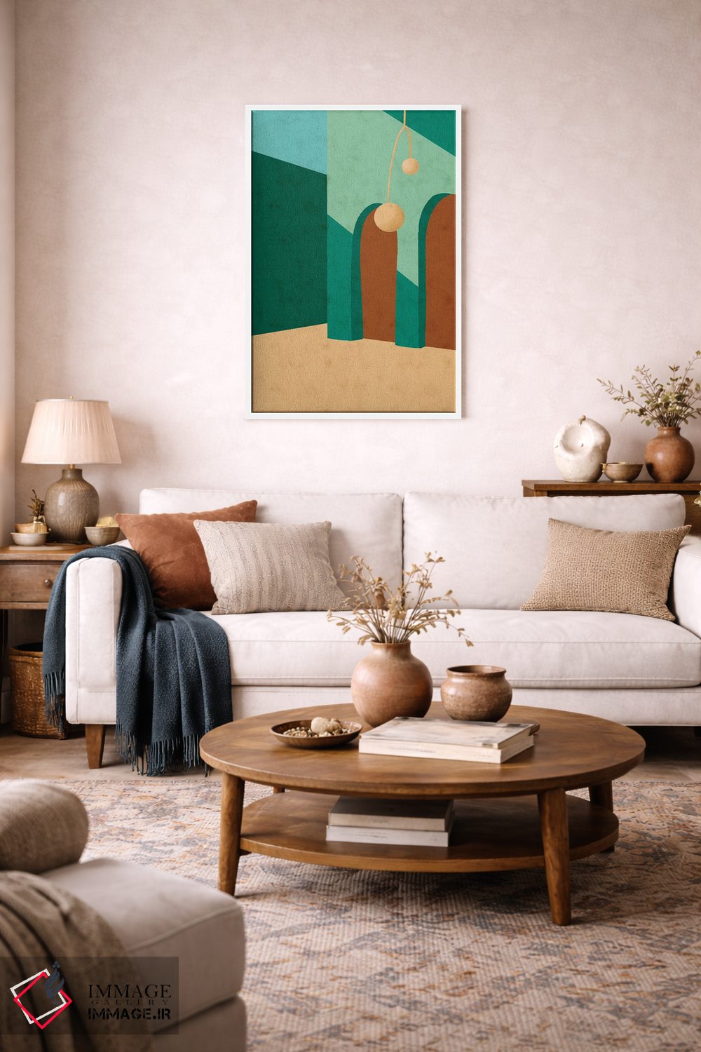 تابلو مینیمال خیابان زمرد اثر رینا نوریگا - D3W