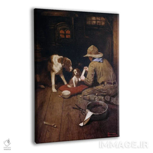 تابلو کلاسیک یک پیشاهنگ مهربان است اثر نورمن راکول - نمای پرسپکتیو محصول