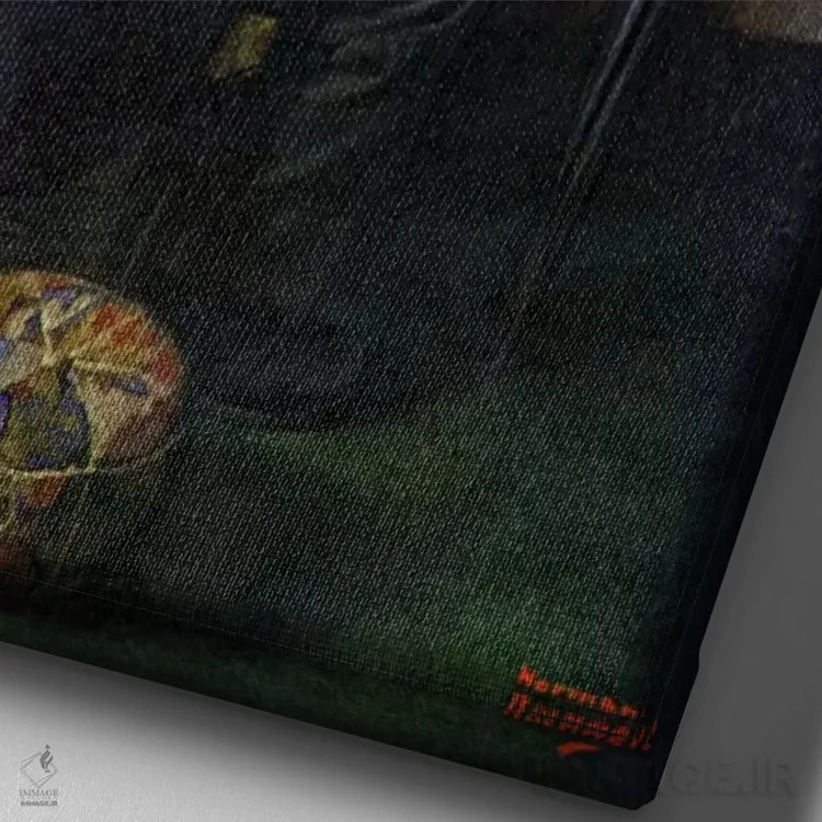 تابلو کلاسیک مورد ناامید اثر نورمن راکول - نمای نزدیک بافت بوم