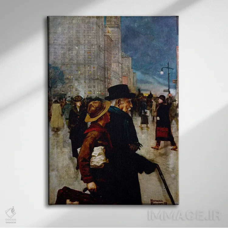 تابلو کلاسیک کار خوب روزانه اثر نورمن راکول - نمای روبهرو روی دیوار