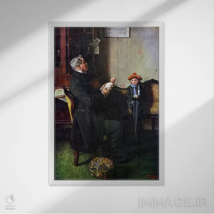 تابلو کلاسیک مورد ناامید اثر نورمن راکول - نمای قابدار سفید