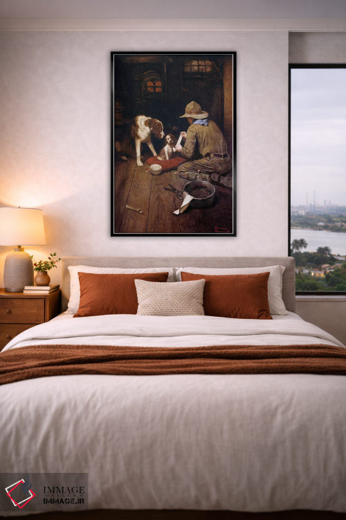 تابلو کلاسیک یک پیشاهنگ مهربان است اثر نورمن راکول - D5B