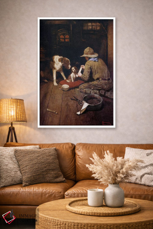 تابلو کلاسیک یک پیشاهنگ مهربان است اثر نورمن راکول - D4W