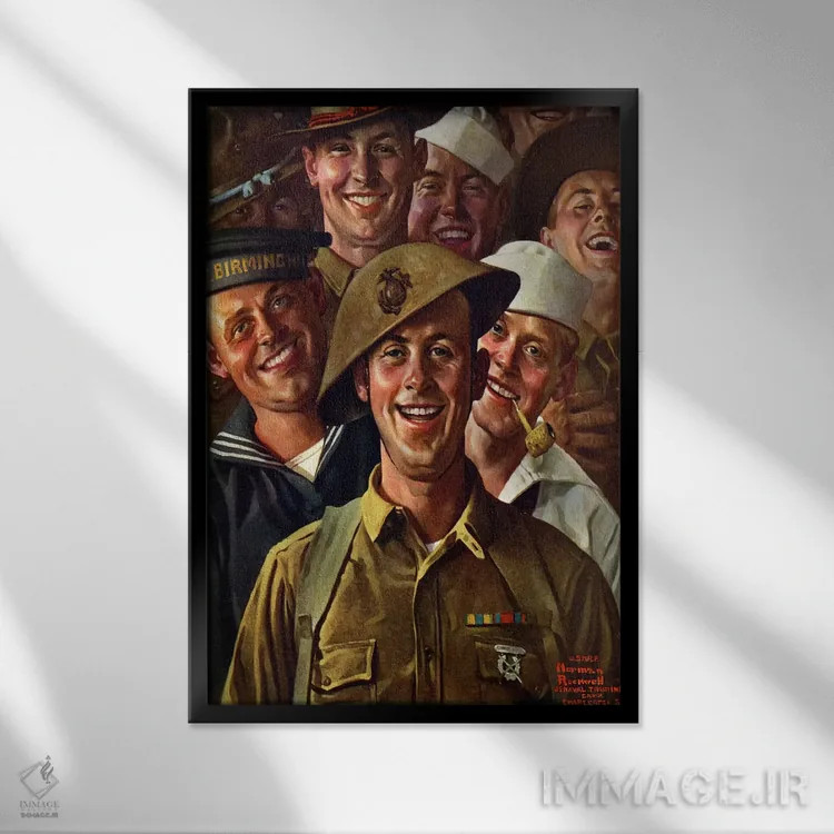 تابلو کلاسیک آیا دل شکسته ایم؟ اثر نورمن راکول - نمای قابدار مشکی