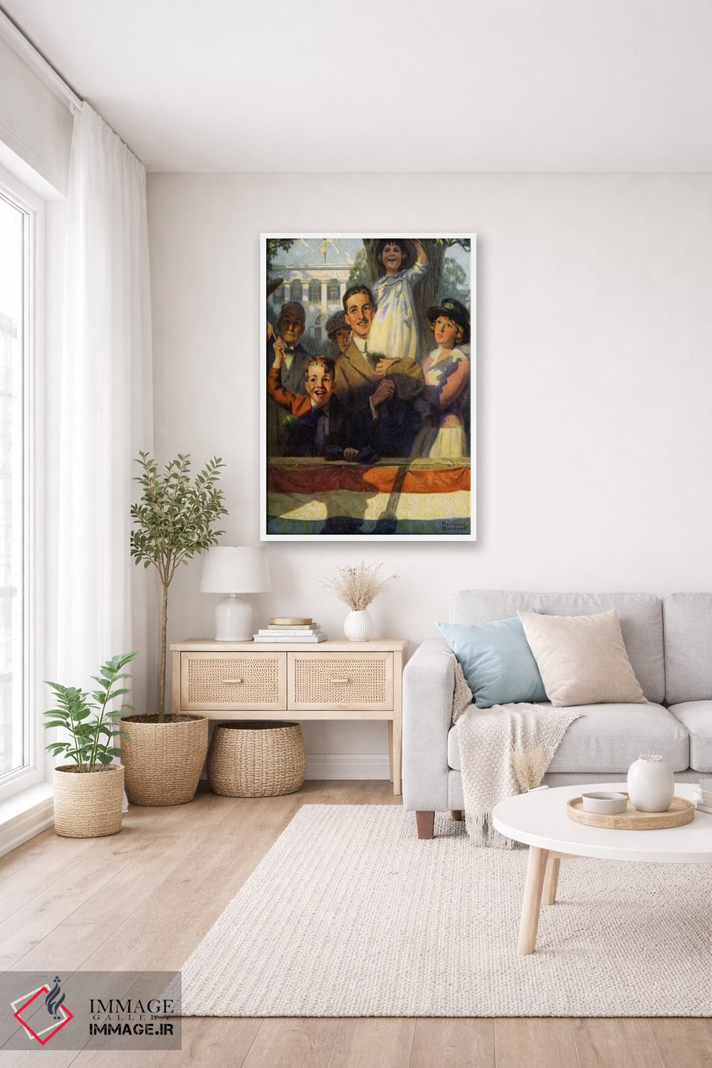 تابلو کلاسیک تماشاگران در رژه اثر نورمن راکول - D3W