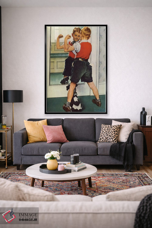 تابلو کلاسیک نمای نزدیک مرد عضلانی اثر نورمن راکول - D2B