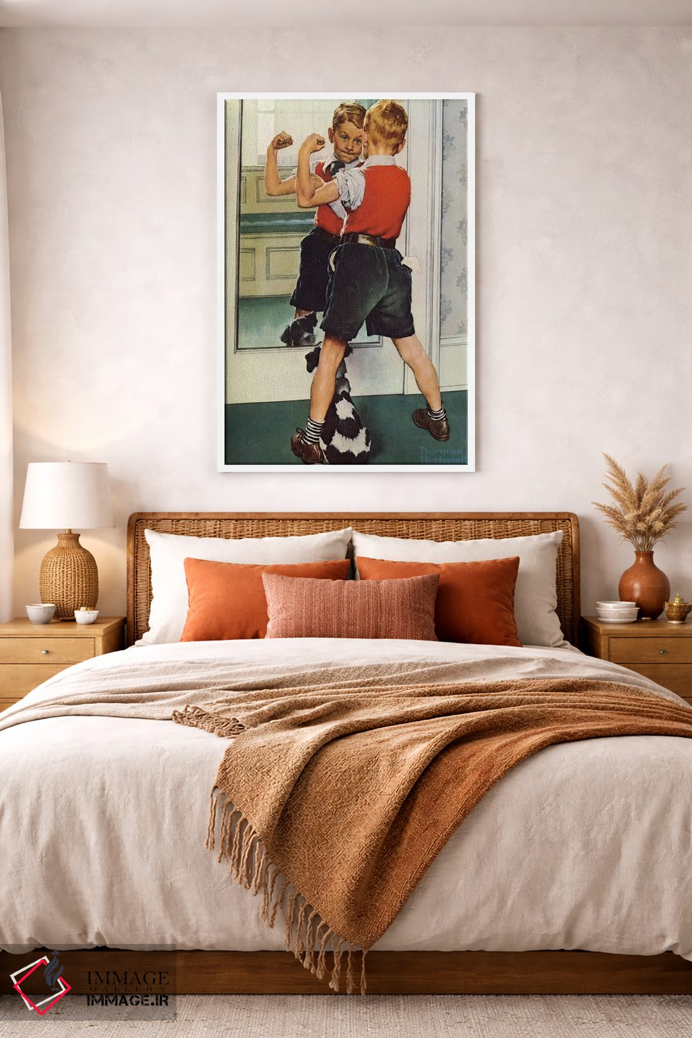 تابلو کلاسیک نمای نزدیک مرد عضلانی اثر نورمن راکول - D4W