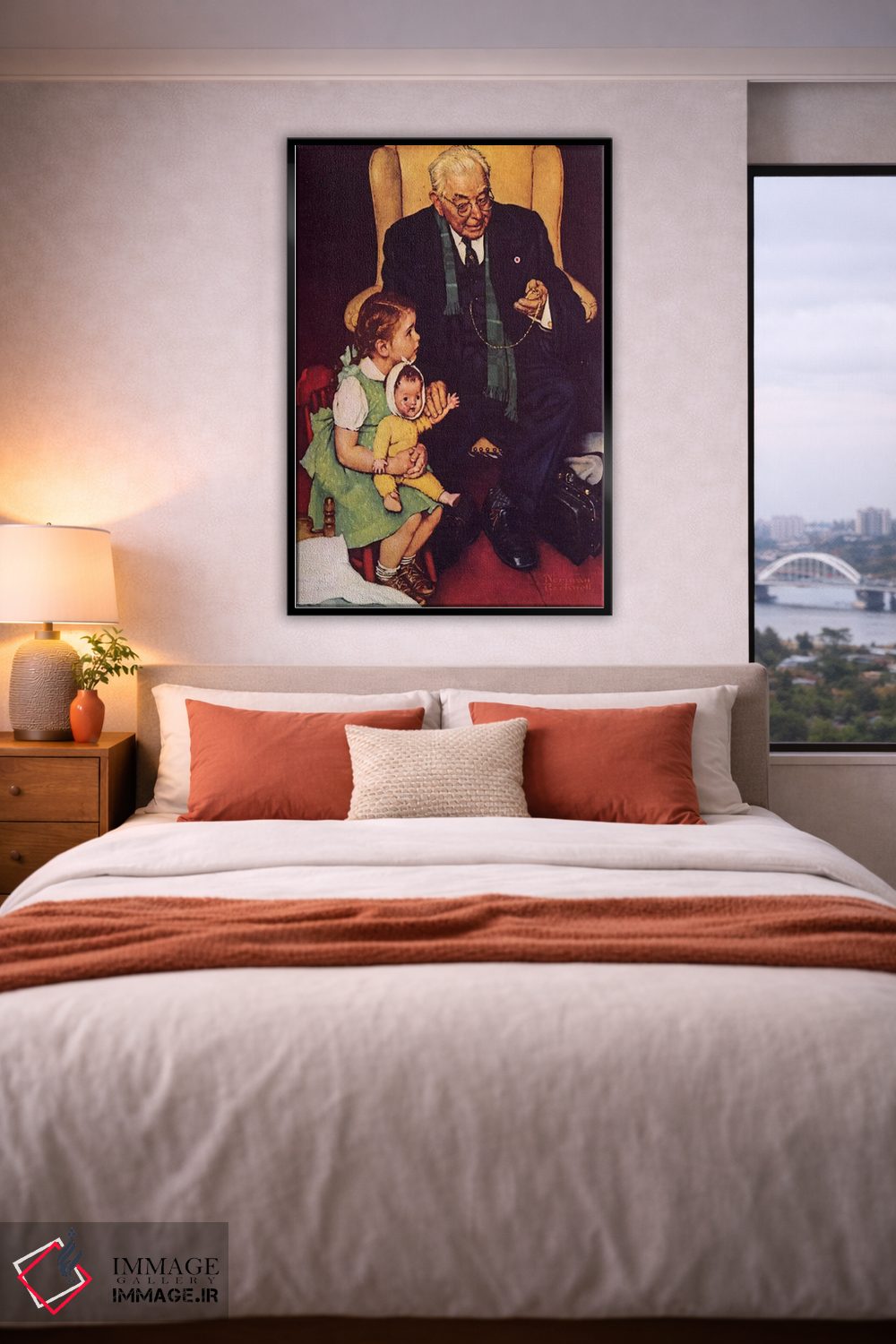 تابلو کلاسیک پزشک و عروسک اثر نورمن راکول - D5B