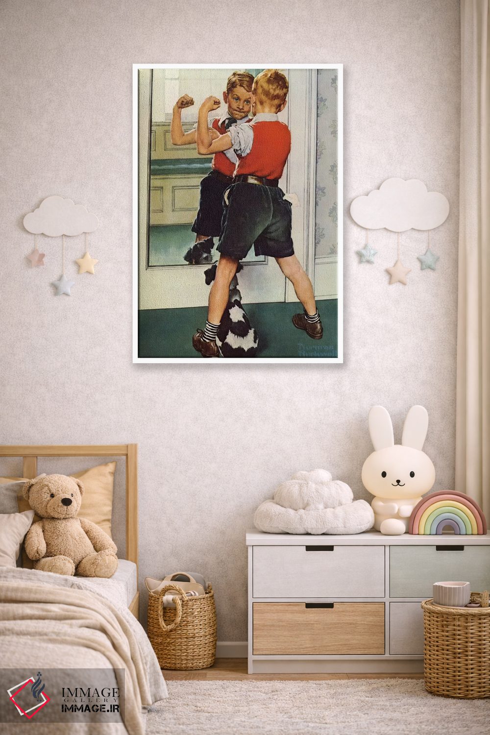 تابلو کلاسیک نمای نزدیک مرد عضلانی اثر نورمن راکول - D5W