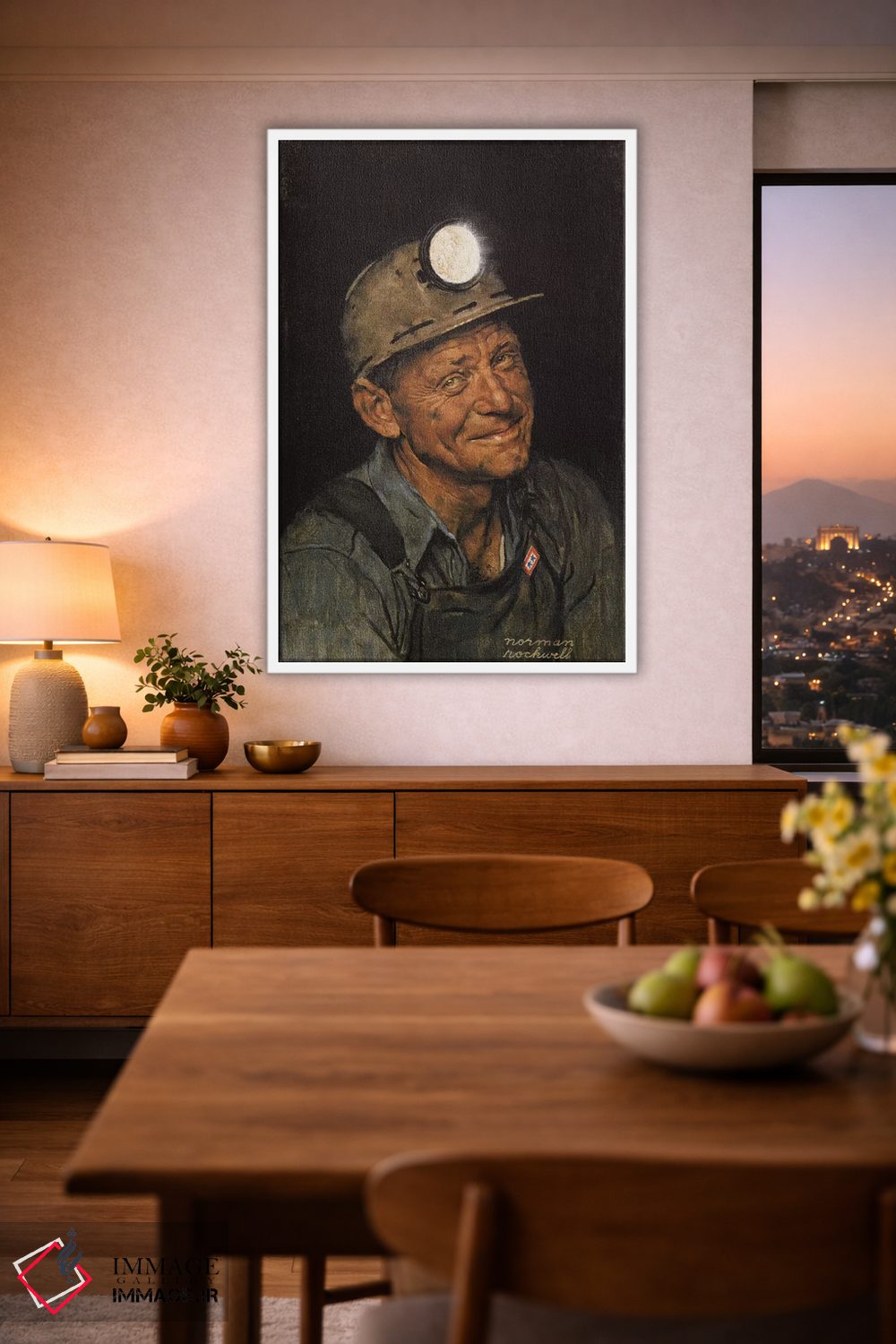 تابلو کلاسیک زغال سنگ آمریکا را استخراج کنید اثر نورمن راکول - D1W