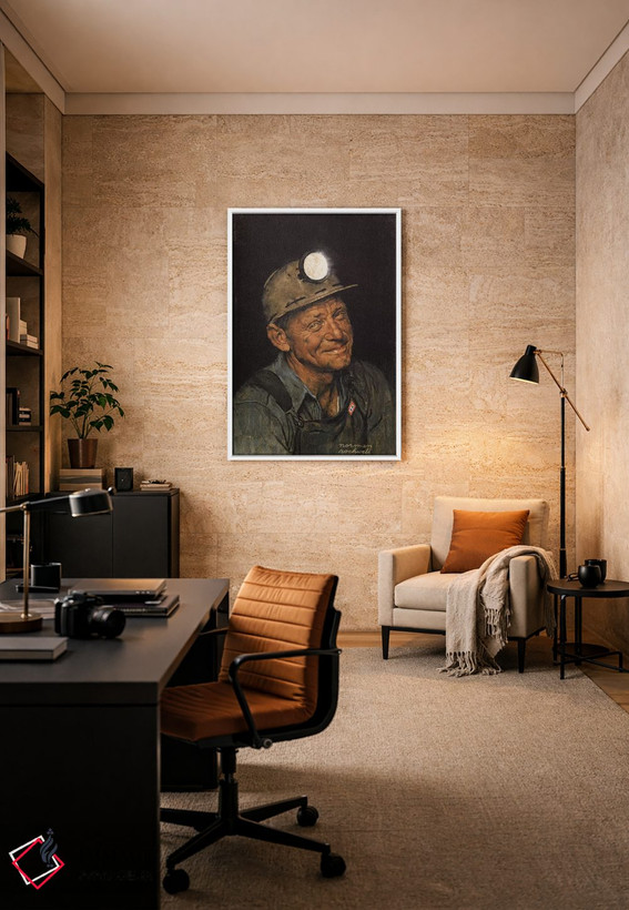 تابلو کلاسیک زغال سنگ آمریکا را استخراج کنید اثر نورمن راکول - D6W