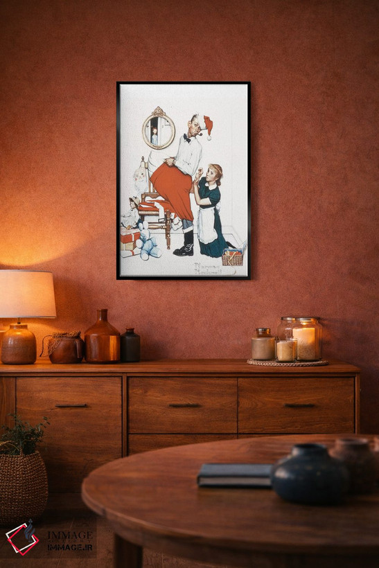 تابلو کلاسیک شگفتی بابا نوئل اثر نورمن راکول - D5B