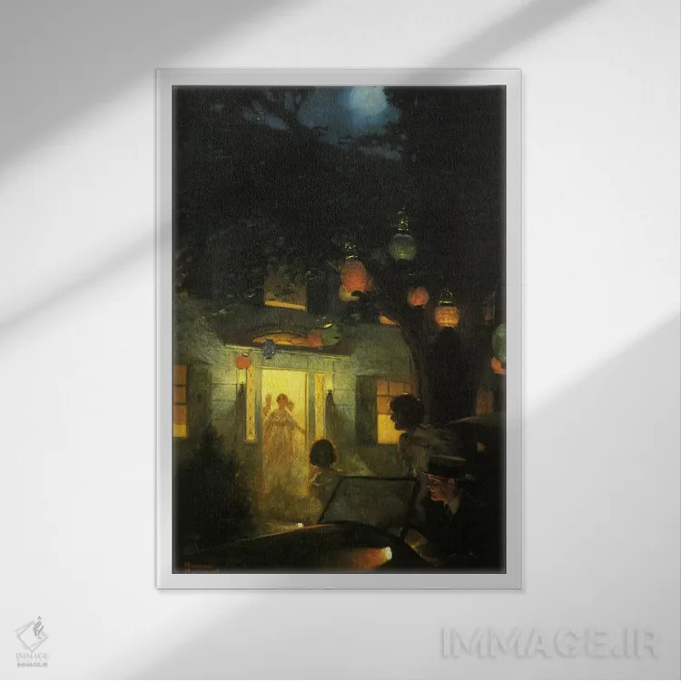 تابلو کلاسیک و نماد خوشامدگویی نور است اثر نورمن راکول - نمای قابدار سفید